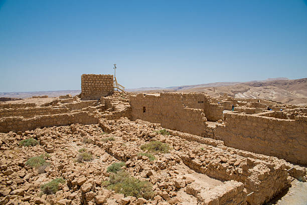 istock Masada view from the heights on desert 595772562