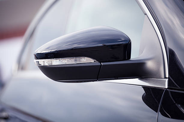 istock Close up shot of modern car, rear view mirror 596039506