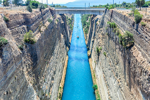istock Corinth Canal in Greece on a summer day 596044536