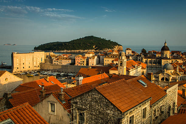 istock Old Town Dubrovnik and Lokrum Island 596045486