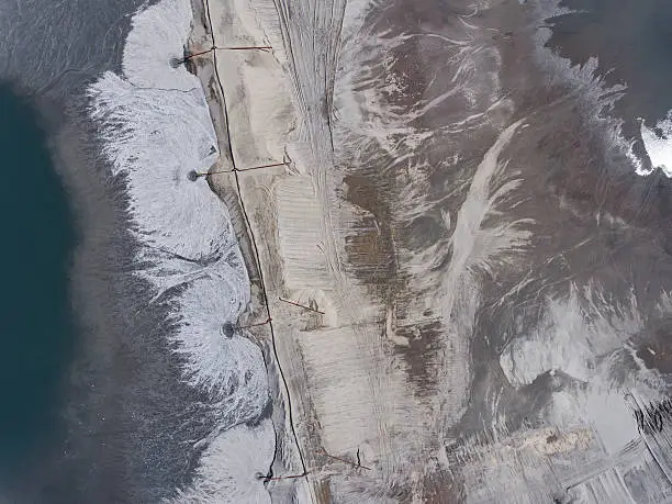 Photo of Degraded landscape minerals mine in south of Poland.