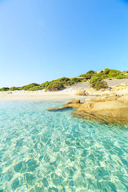 View of a beach in Sardinia stock photo