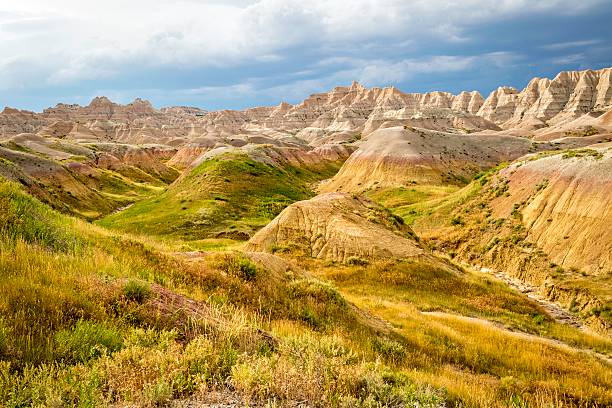 istock Grassy Hills of the Badlands 596052618