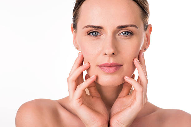 istock Positive young woman with natural makeup 596053628
