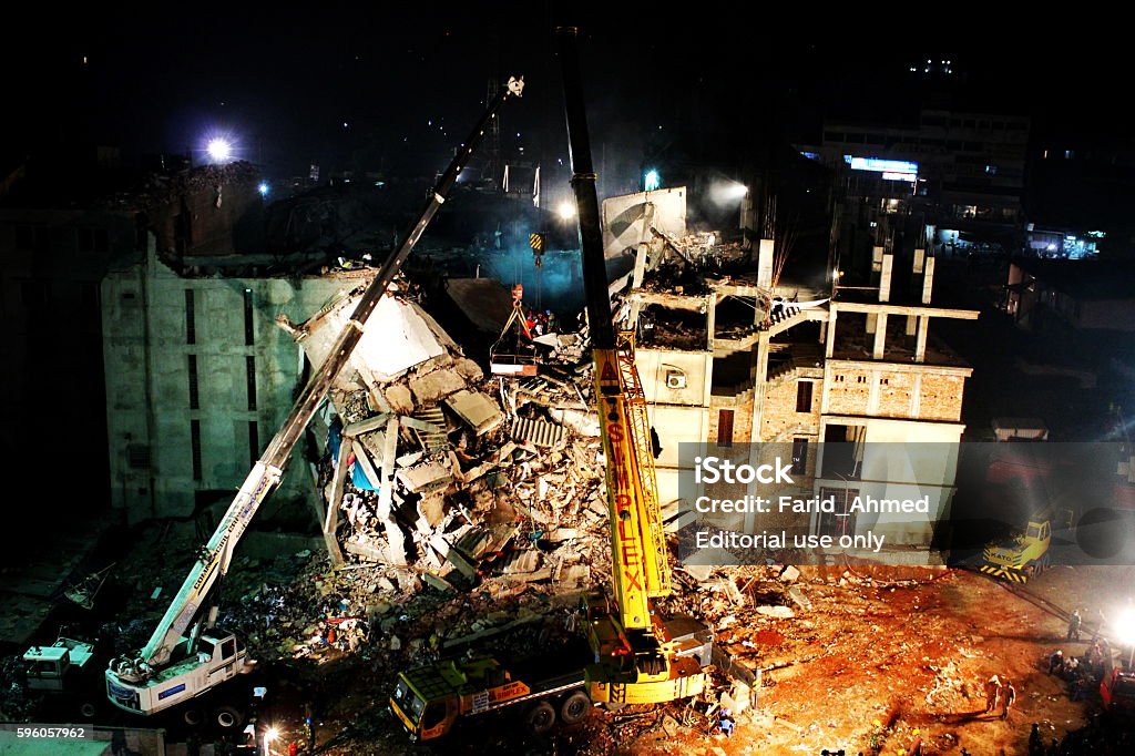 방글라데시 사상 최악의 공장 재해 - 로열티 프리 방글라데시 스톡 사진