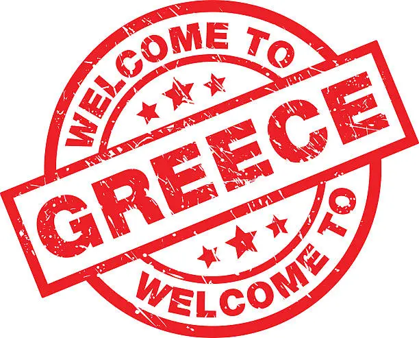 Vector illustration of WELCOME TO GREECE