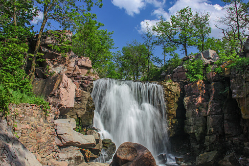 Waterfall at Pipestone National Monument.