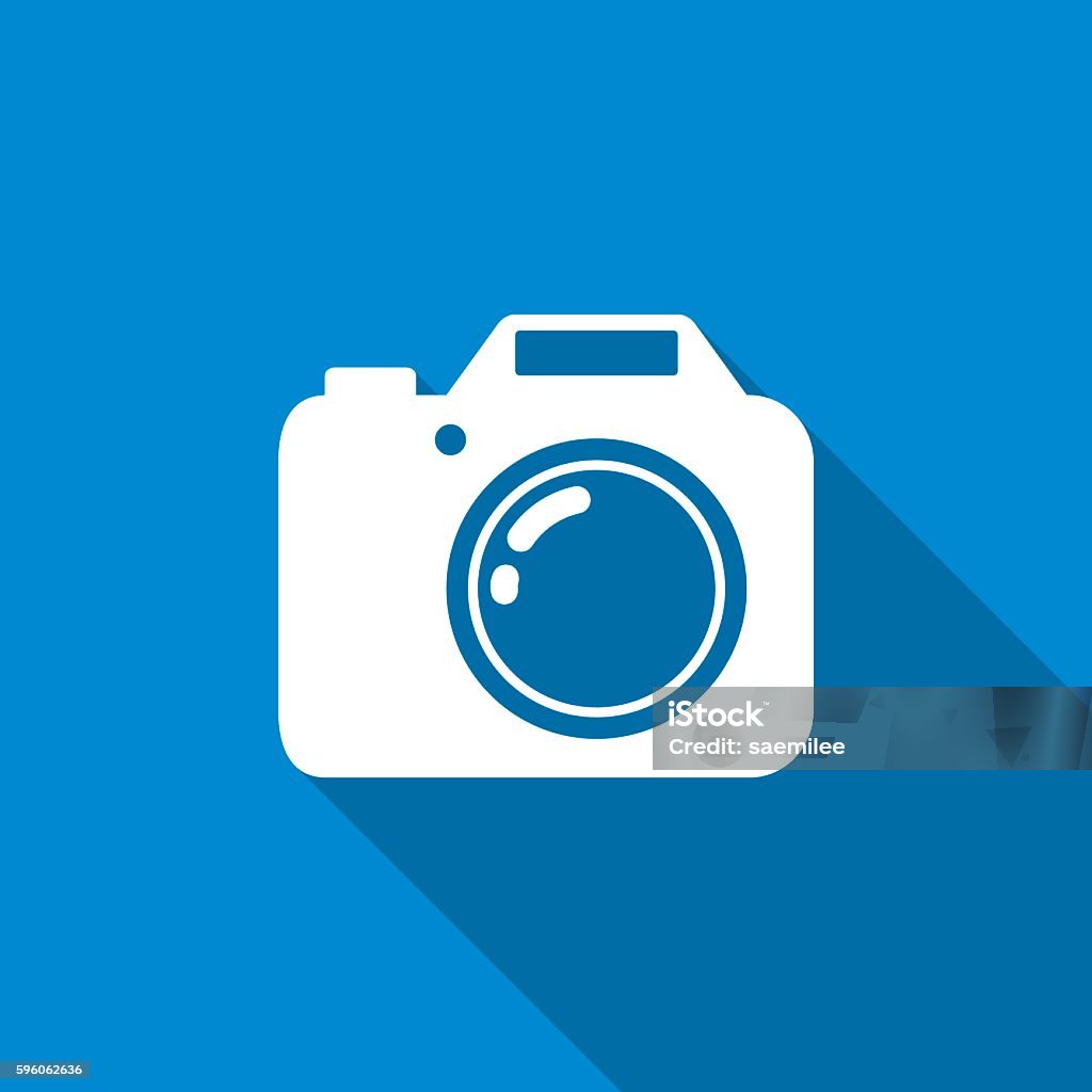 Camera Icon White Vector illustration of camera symbol. Camera - Photographic Equipment stock vector