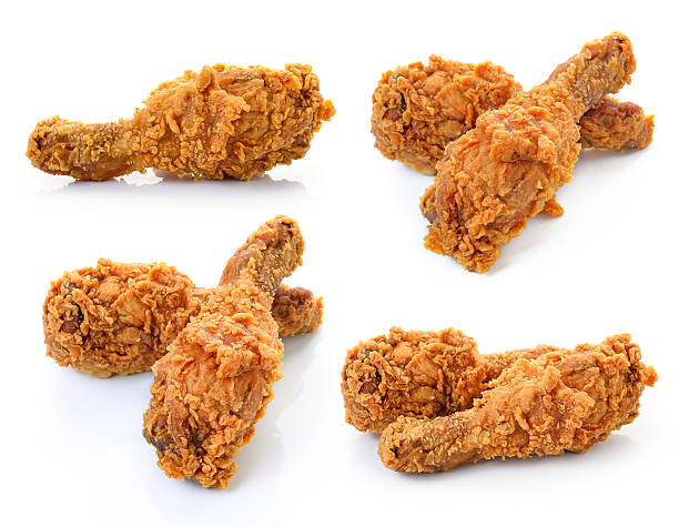 istock Golden brown fried chicken drumsticks 596063528