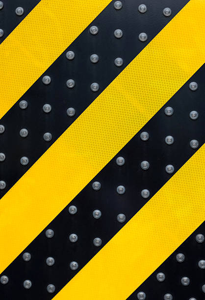istock yellow hazard warning sign with led light 596064660