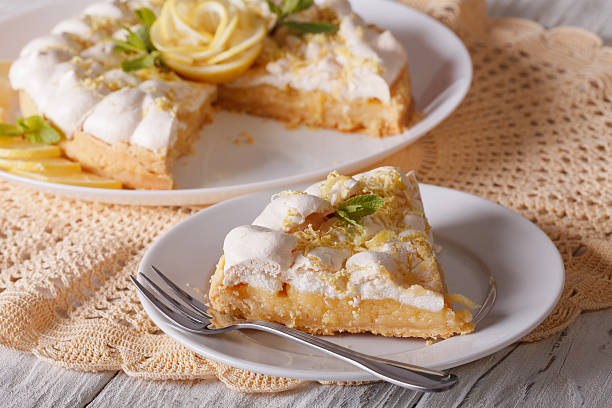 istock piece of lemon cake with meringue closeup 596067608