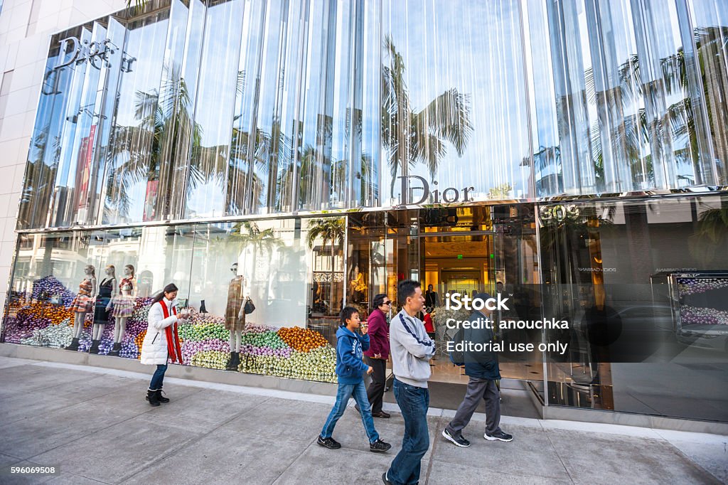 People Shopping And Sightseeing On Rodeo Drive Stock Photo