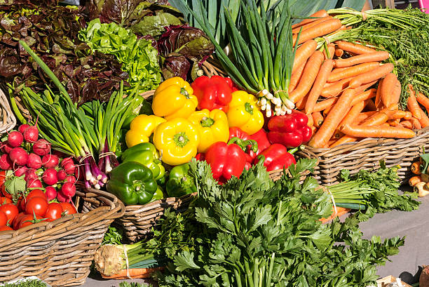 istock Fresh vegetables at a market 596069852