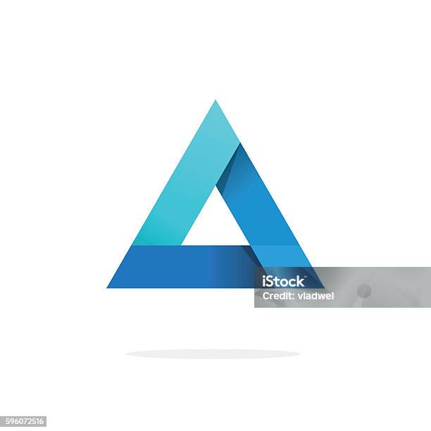 Logo Triangle Avec Des Angles Stricts Vecteur Isolé Sur Fond Blanc Vecteurs libres de droits et plus d'images vectorielles de Triangle - Forme bidimensionnelle