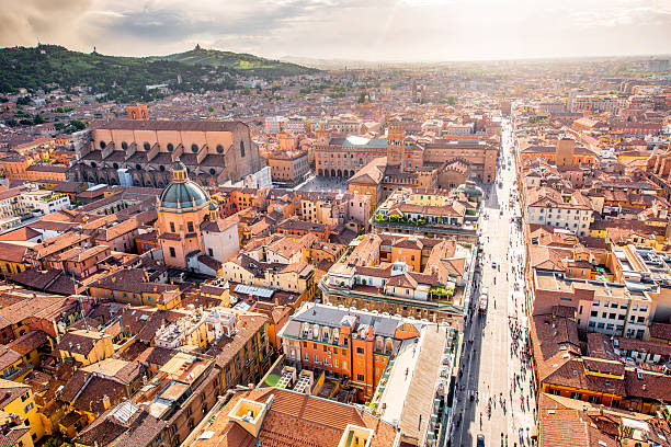 istock Bologna cityscape view 596075538