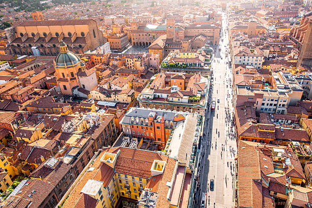 istock Bologna cityscape view 596075712