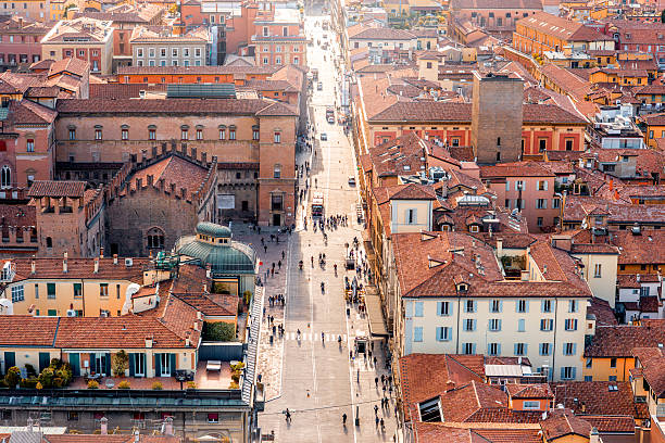 istock Bologna cityscape view 596076498
