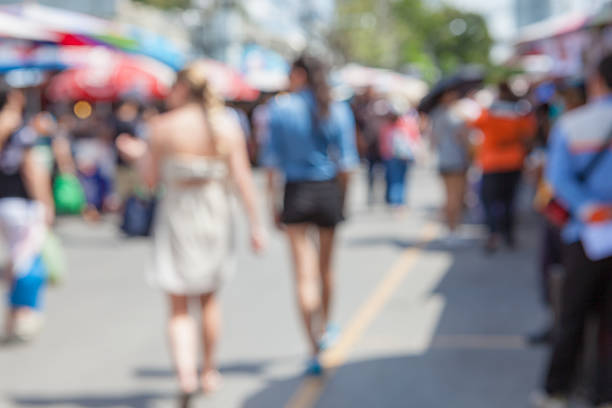 istock Abstract blur tourist shopping. 596076552