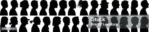 Highly Detailed Heads Stock Illustration - Download Image Now - In Silhouette, Profile View, Human Face