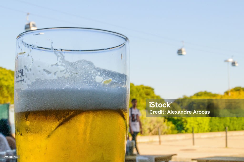 Beer in Park of Nations Park of the Nations is a parish of the city of Lisbon, Portugal created in 2012 from parts of the parishes Santa Maria dos Olivais (Lisbon), Sacavem and Moscavide Beer - Alcohol Stock Photo