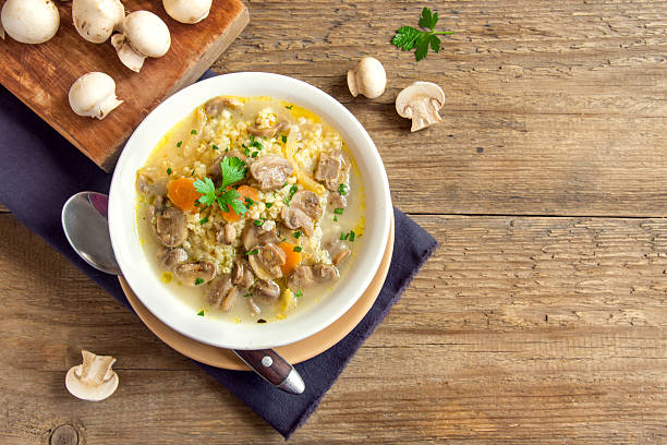 istock mushroom soup with millet 596083794