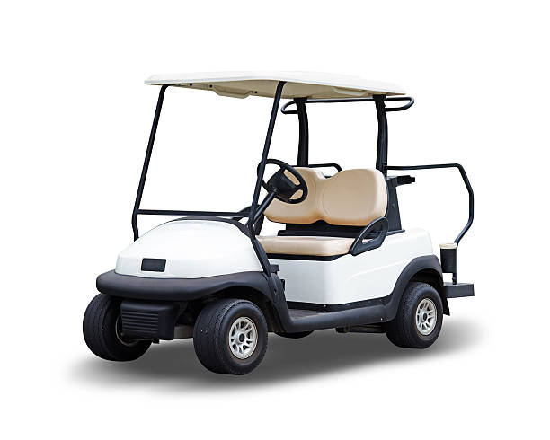 istock Golf cart golfcart isolated on white background 596084326