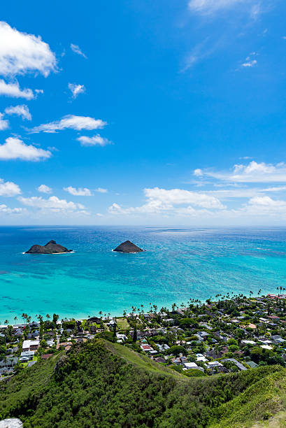 istock Lanikai Beach as seen from above in Kailua, Oahu, Hawaii 596084338