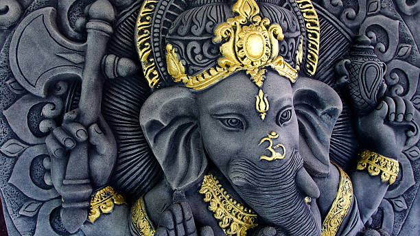 Ganesha Statue Ganesha Statue Blessing Hand ganesh stock pictures, royalty-free photos & images