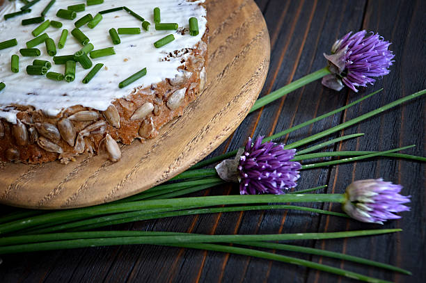 Cottage cheese on slice of wholemeal bread