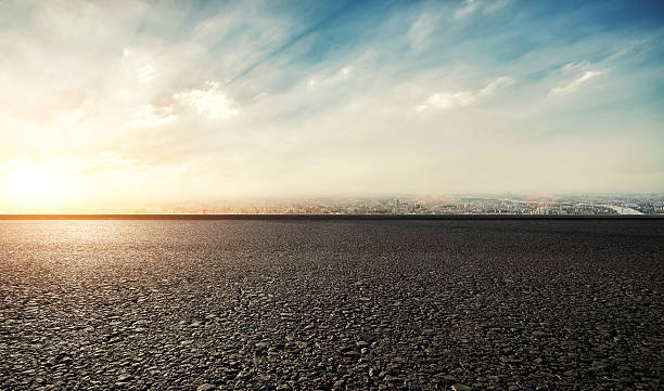 Race Track Sunset Urban landscape road empty road stock pictures, royalty-free photos & images