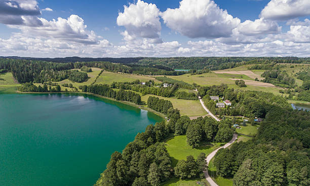 istock Suwalki Landscape Park, Poland. Summer time. View from above. 596092258