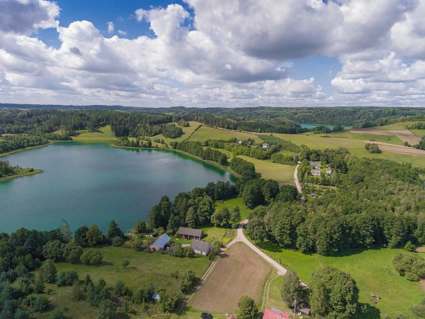 istock Suwalki Landscape Park, Poland. Summer time. View from above. 596092456