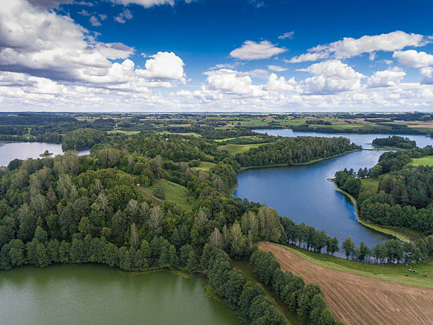 istock Suwalki Landscape Park, Poland. Summer time. View from above. 596093214