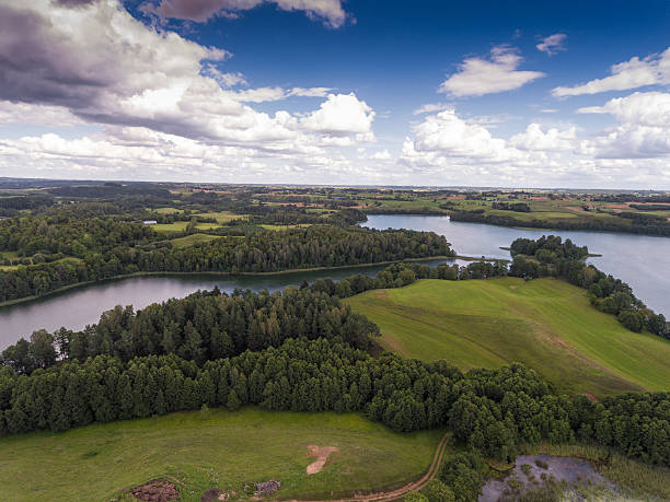 istock Suwalki Landscape Park, Poland. Summer time. View from above. 596093276