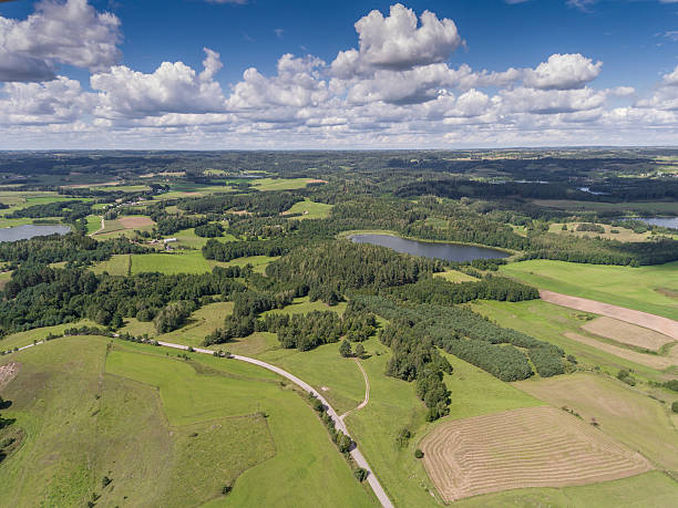 istock Suwalki Landscape Park, Poland. Summer time. View from above. 596093920
