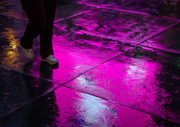 istock NYC streets after rain with reflections on wet asphalt 596093966