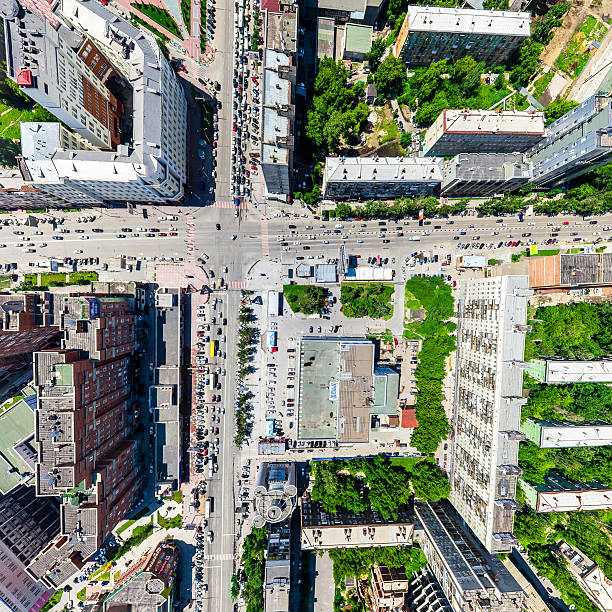 istock Aerial city view. Urban landscape. Copter shot. Panoramic image. 596094134