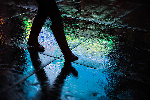 istock NYC streets after rain with reflections on wet asphalt 596094162