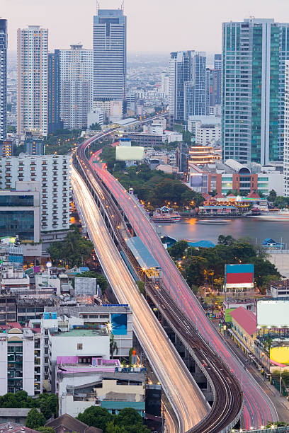 istock Aerial view, city bridged 596095350
