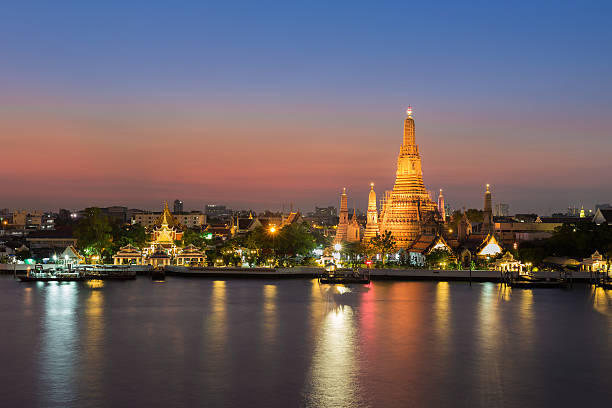 istock Temple of Dawn called Wat Arun river front 596096692