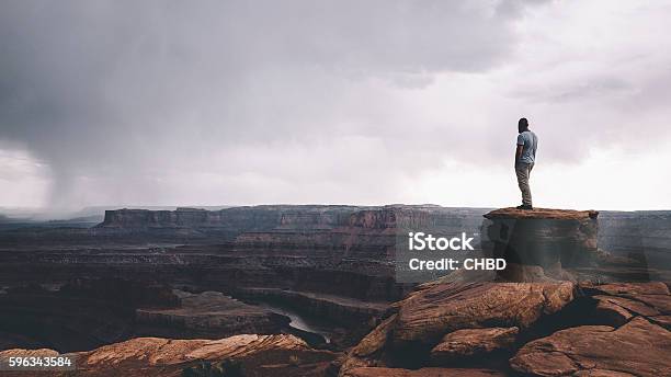 On The Edge Of Canyonlands Stock Photo - Download Image Now - Cliff, Landscape - Scenery, Large