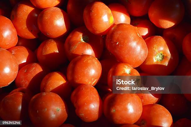 Red Tomatoes Background Stock Photo - Download Image Now - Close-up, Drop, Food