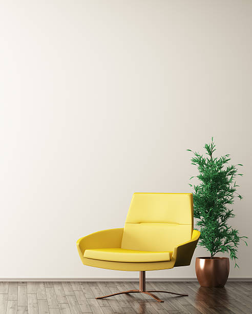 istock Interior of living room with armchair 3d rendering 596350020
