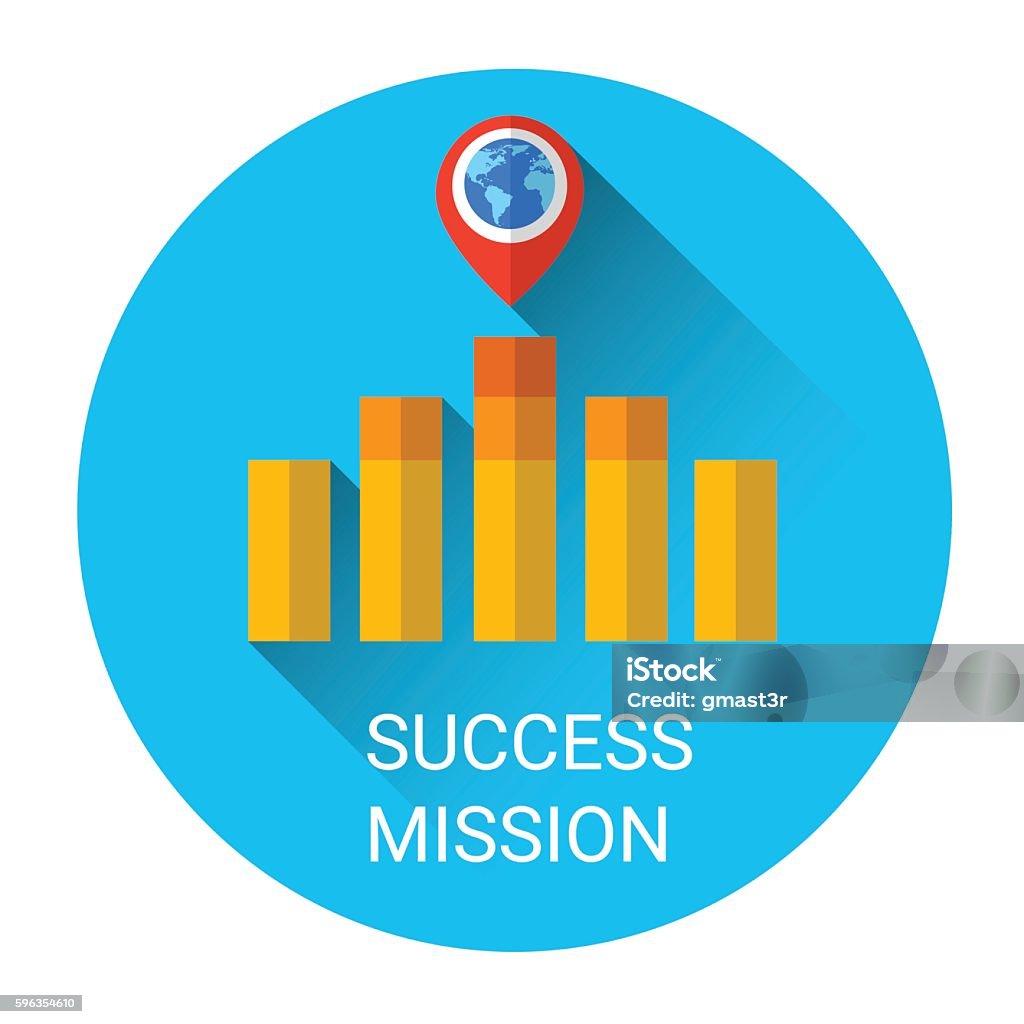 Business Graph Bar Success Growth Icon Business Graph Bar Success Growth Icon Flat Vector Illustration Business stock vector