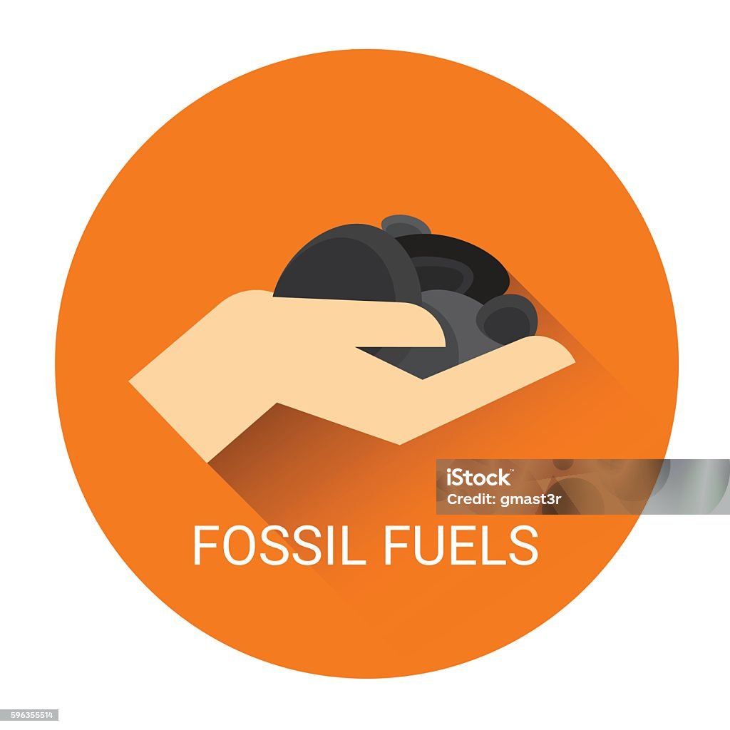 Fossil Fuels Icon Fossil Fuels Icon Flat Vector Illustration Abstract stock vector