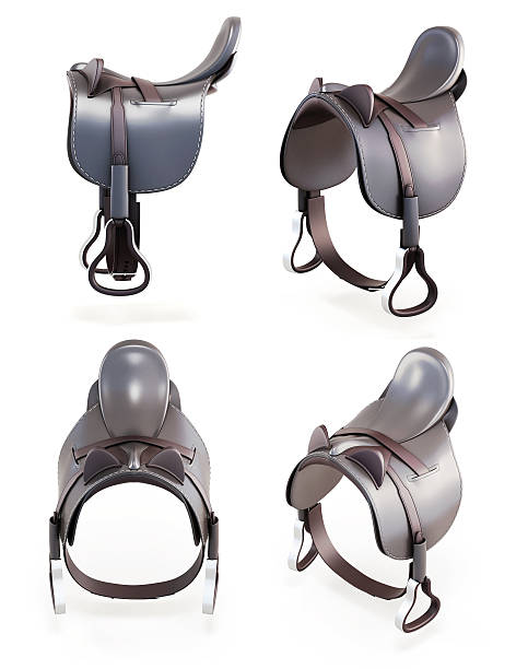 istock Different views of the saddle isolated on a white background. 596357332