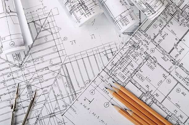 istock The projects of houses a background 596358756