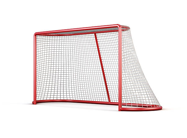 istock Football goal with net isolated on white background. 596358982