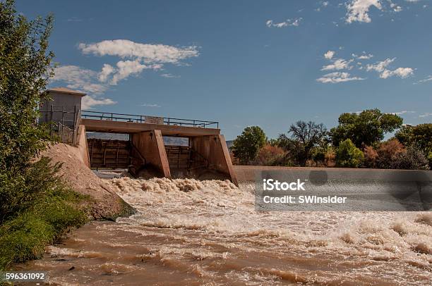 Rio Grande And Percha Dam In Southern New Mexico Stock Photo - Download Image Now - Flood, New Mexico, Accidents and Disasters