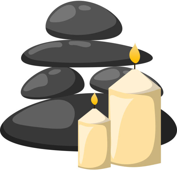 spa-steine isoliert vektor-illustration. - rock vector stack heap stock-grafiken, -clipart, -cartoons und -symbole